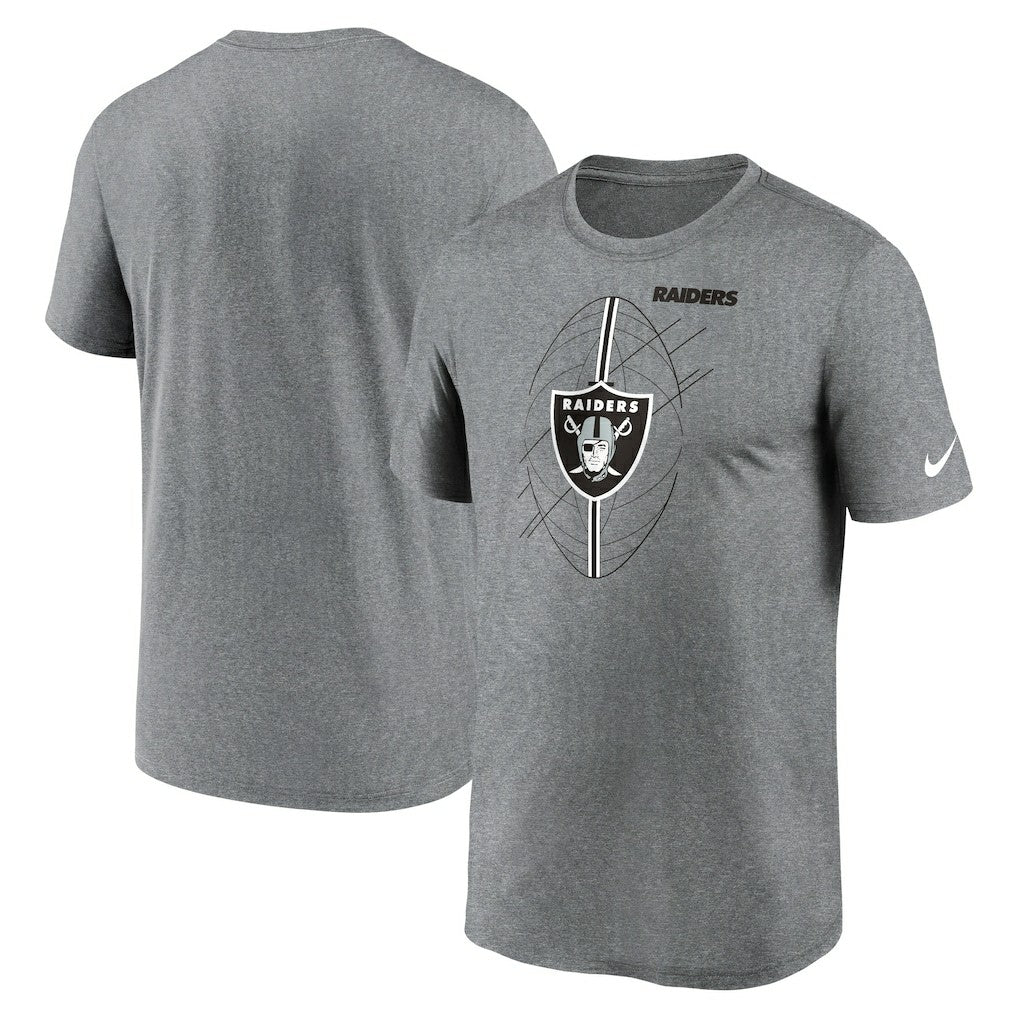 Las Vegas Raiders Legend Icon Performance T-Shirt Heather Charcoal | Nike for Sale