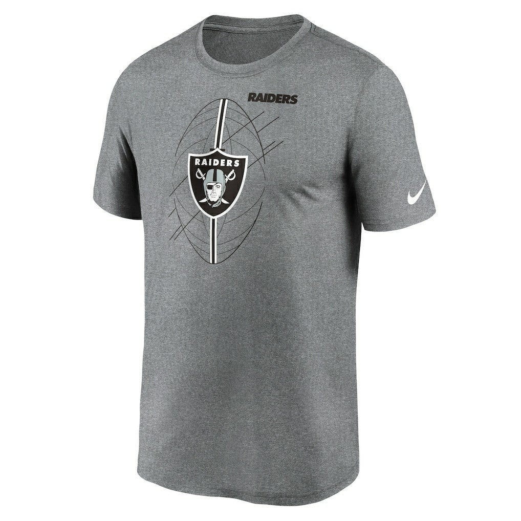 Las Vegas Raiders Legend Icon Performance T-Shirt Heather Charcoal | Nike for Sale