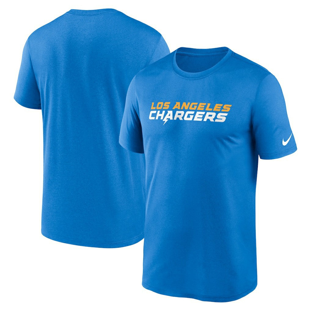Los Angeles Chargers Legend Wordmark Performance T-Shirt Powder Blue | Nike for Sale