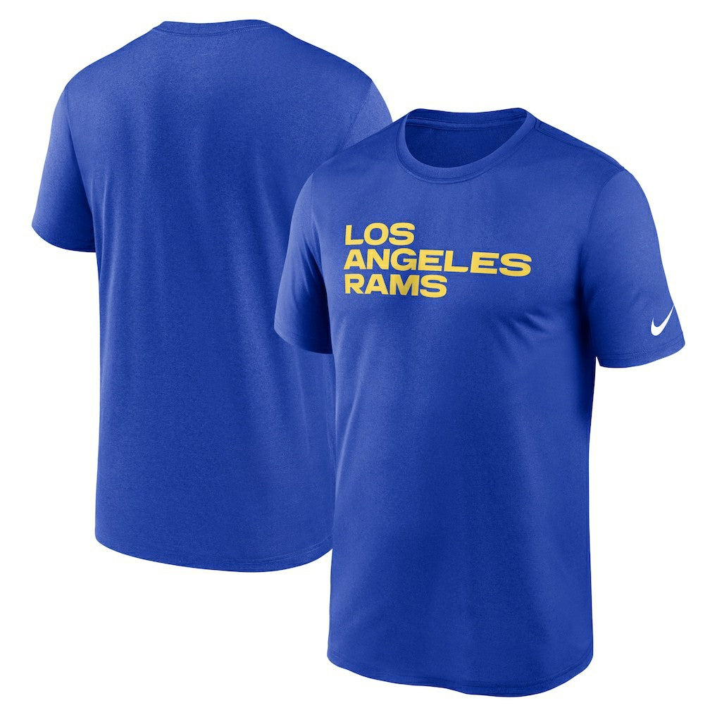 Los Angeles Rams Legend Wordmark Performance T-Shirt Royal | Nike for Sale