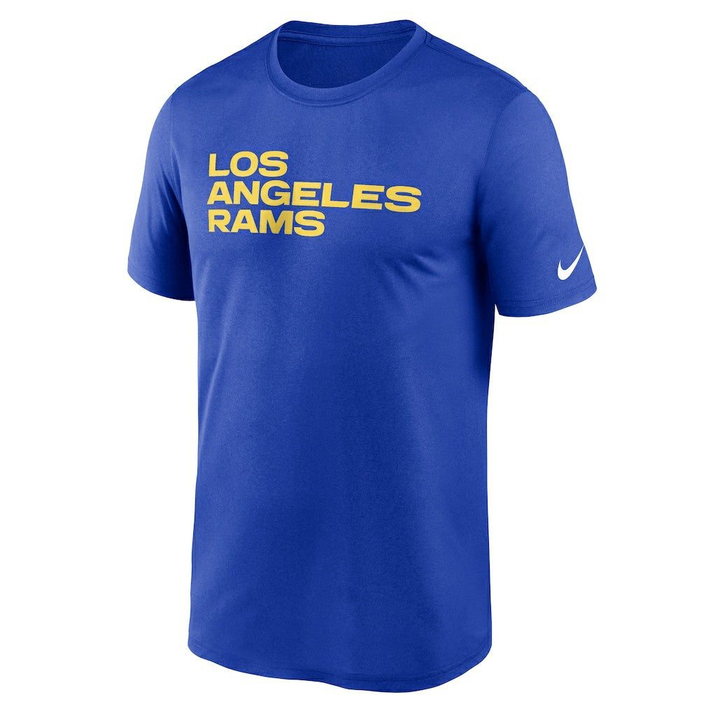 Los Angeles Rams Legend Wordmark Performance T-Shirt Royal | Nike for Sale