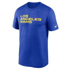 Los Angeles Rams Legend Wordmark Performance T-Shirt Royal | Nike for Sale