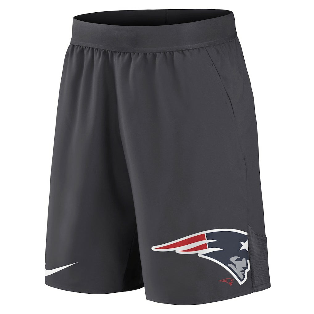 New England Patriots Stretch Performance Shorts Anthracite | Nike for Sale