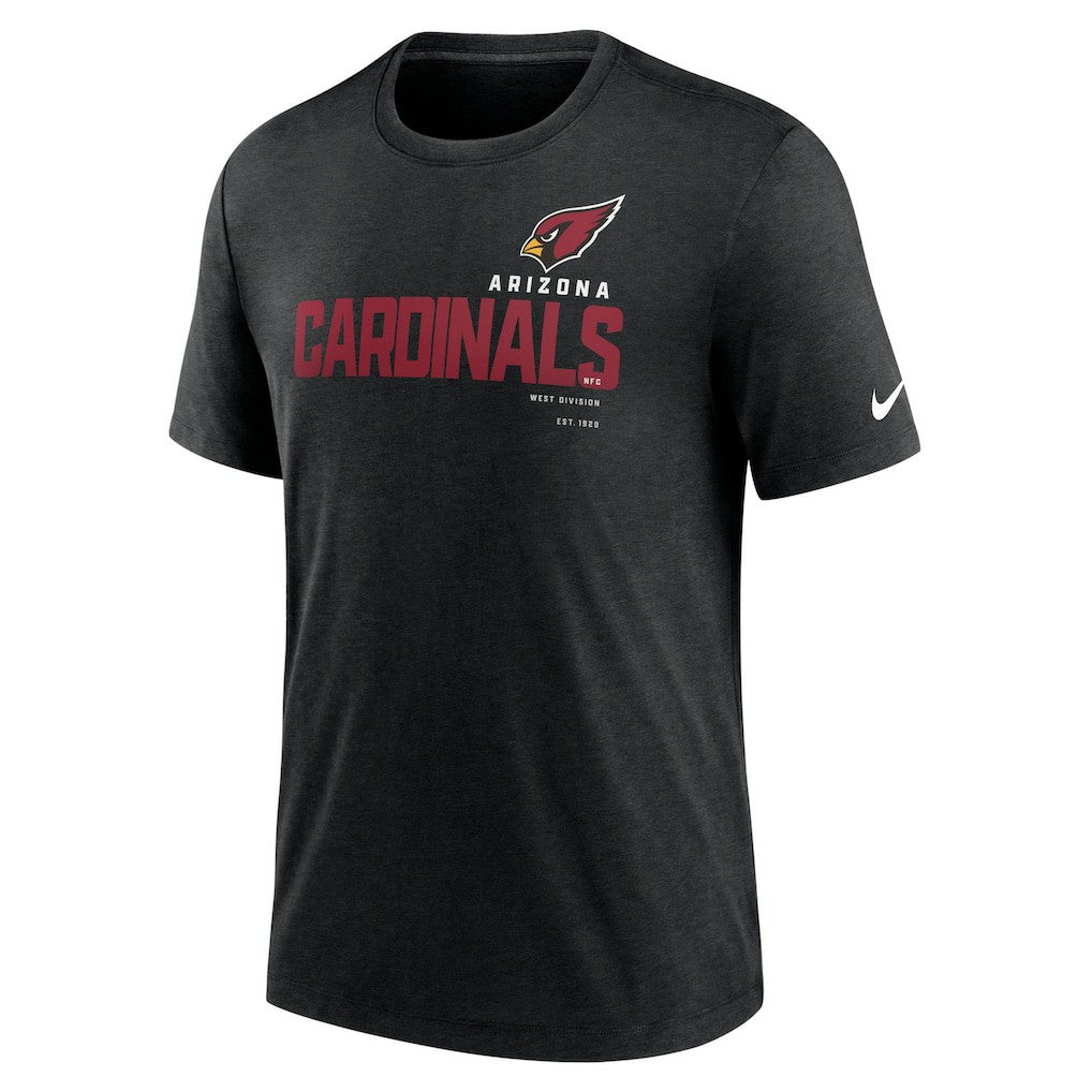Arizona Cardinals Team Tri-Blend T-Shirt Heather Black | Nike for Sale