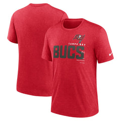Tampa Bay Buccaneers Team Tri-Blend T-Shirt Heather Red | Nike for Sale