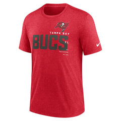 Tampa Bay Buccaneers Team Tri-Blend T-Shirt Heather Red | Nike for Sale