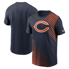 Chicago Bears Yard Line Fashion Asbury T-Shirt Navy | Nike for Sale