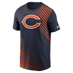 Chicago Bears Yard Line Fashion Asbury T-Shirt Navy | Nike for Sale