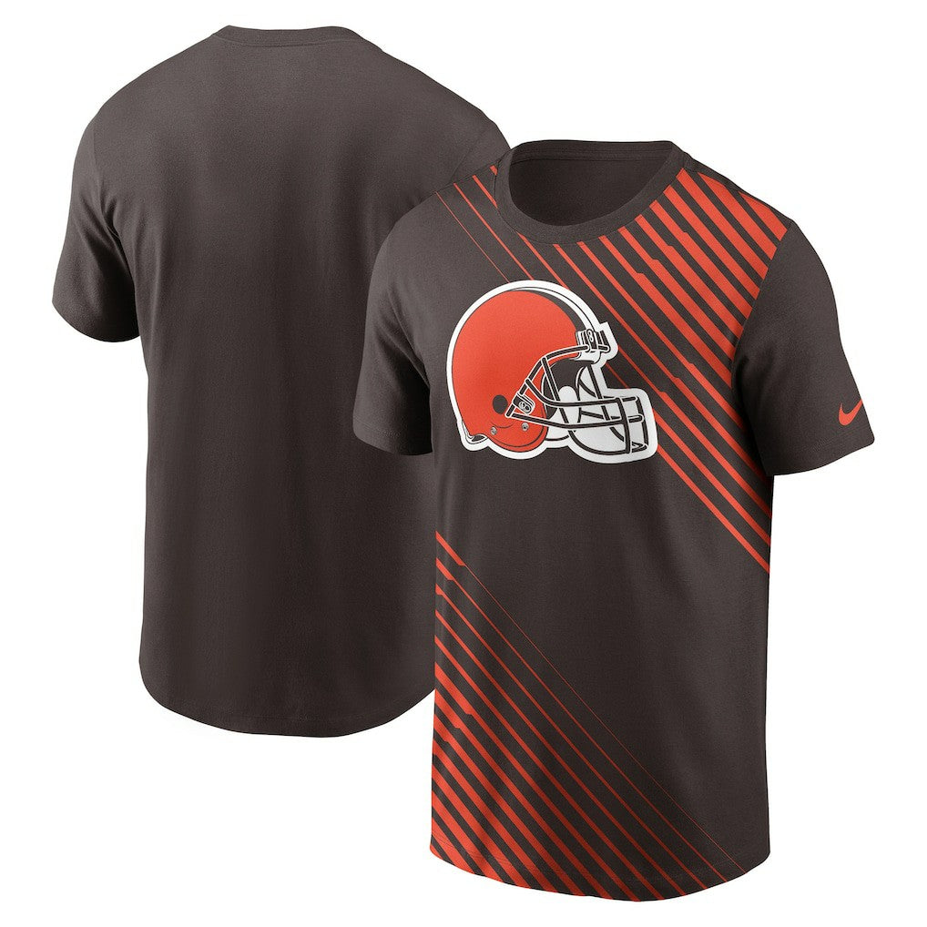 Cleveland Browns Yard Line Fashion Asbury T-Shirt Brown | Nike for Sale