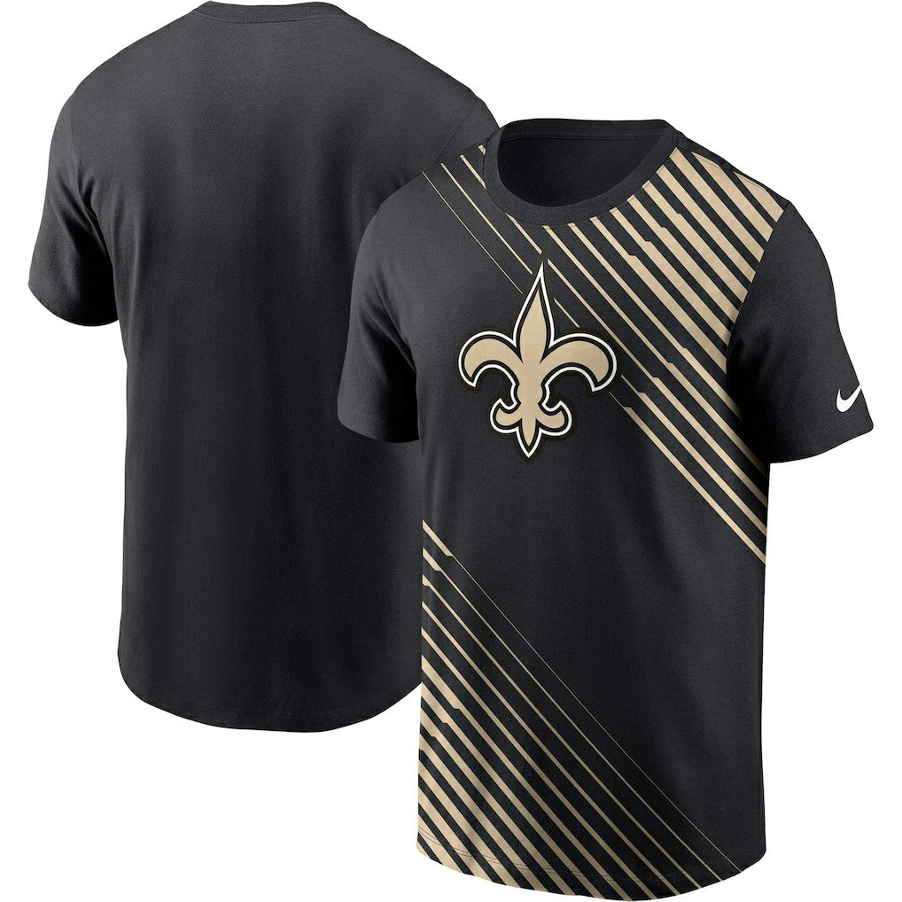 New Orleans Saints Yard Line Fashion Asbury T-Shirt Black | Nike for Sale