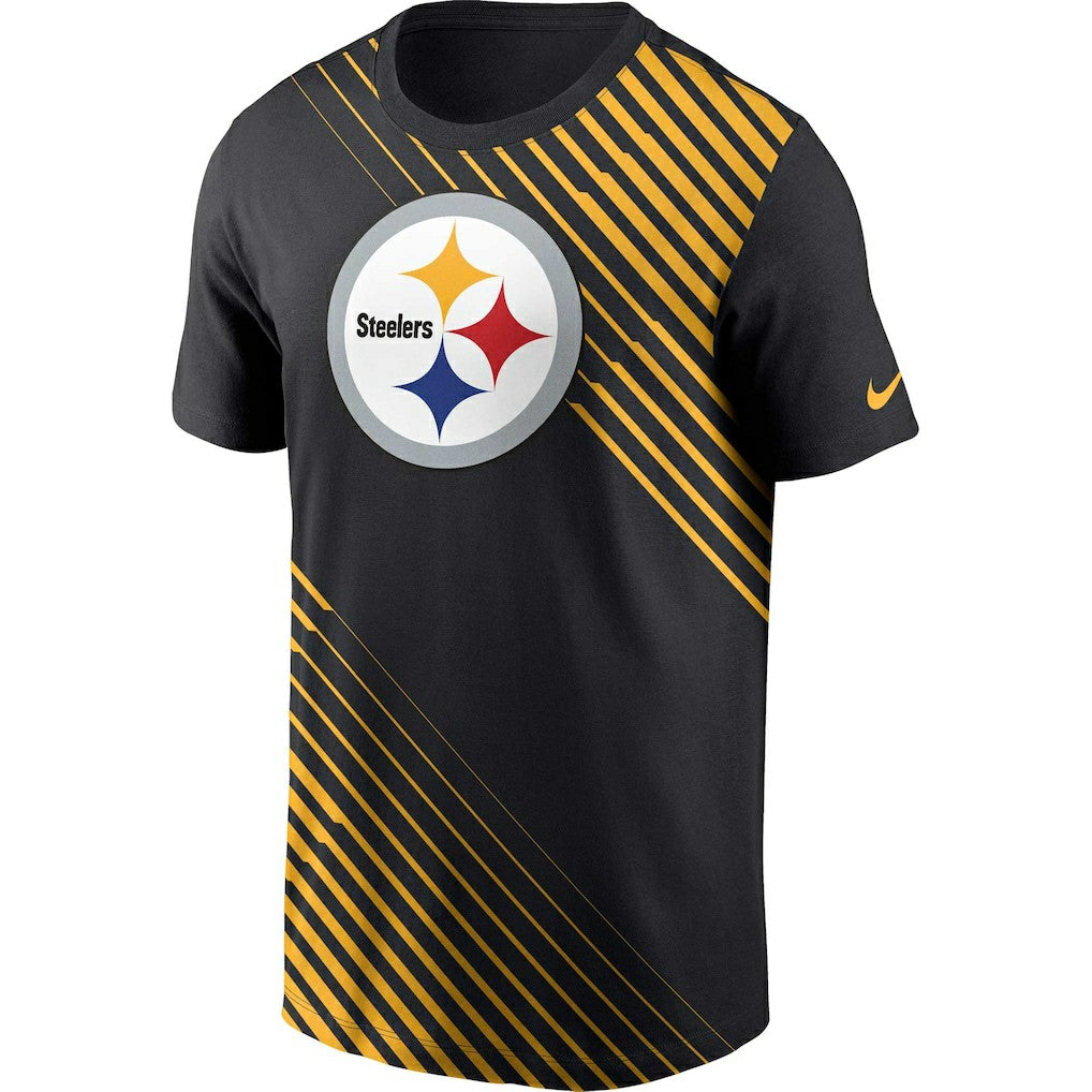 Pittsburgh Steelers Yard Line Fashion Asbury T-Shirt Black | Nike for Sale