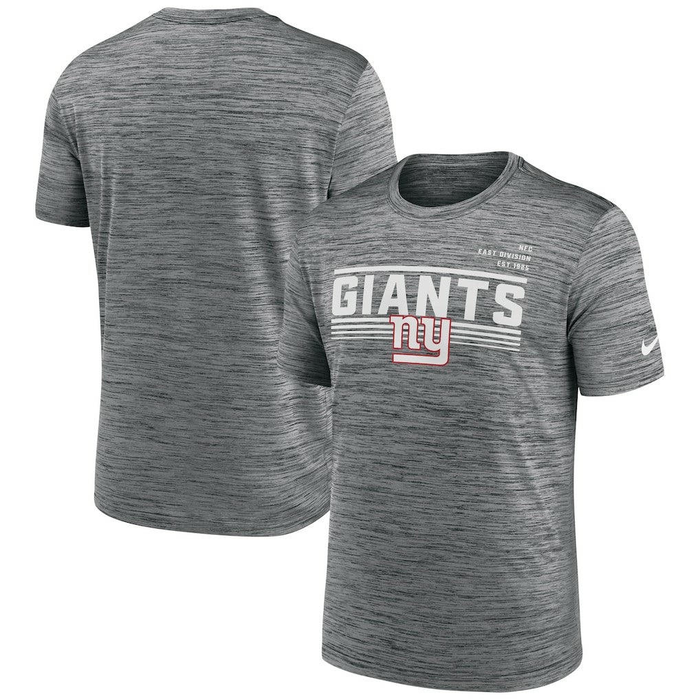 New York Giants Yardline Velocity Performance T-Shirt Gray | Nike for Sale
