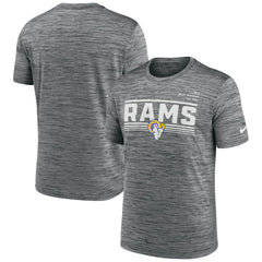 Los Angeles Rams Yardline Velocity Performance T-Shirt Gray | Nike for Sale