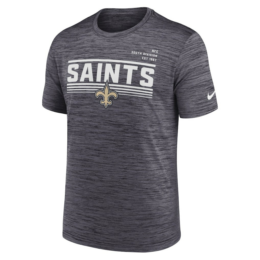 New Orleans Saints Yardline Velocity Performance T-Shirt Anthracite | Nike for Sale