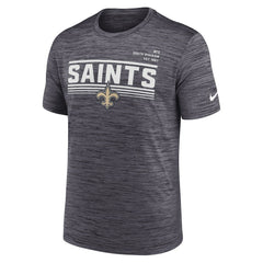 New Orleans Saints Yardline Velocity Performance T-Shirt Anthracite | Nike for Sale