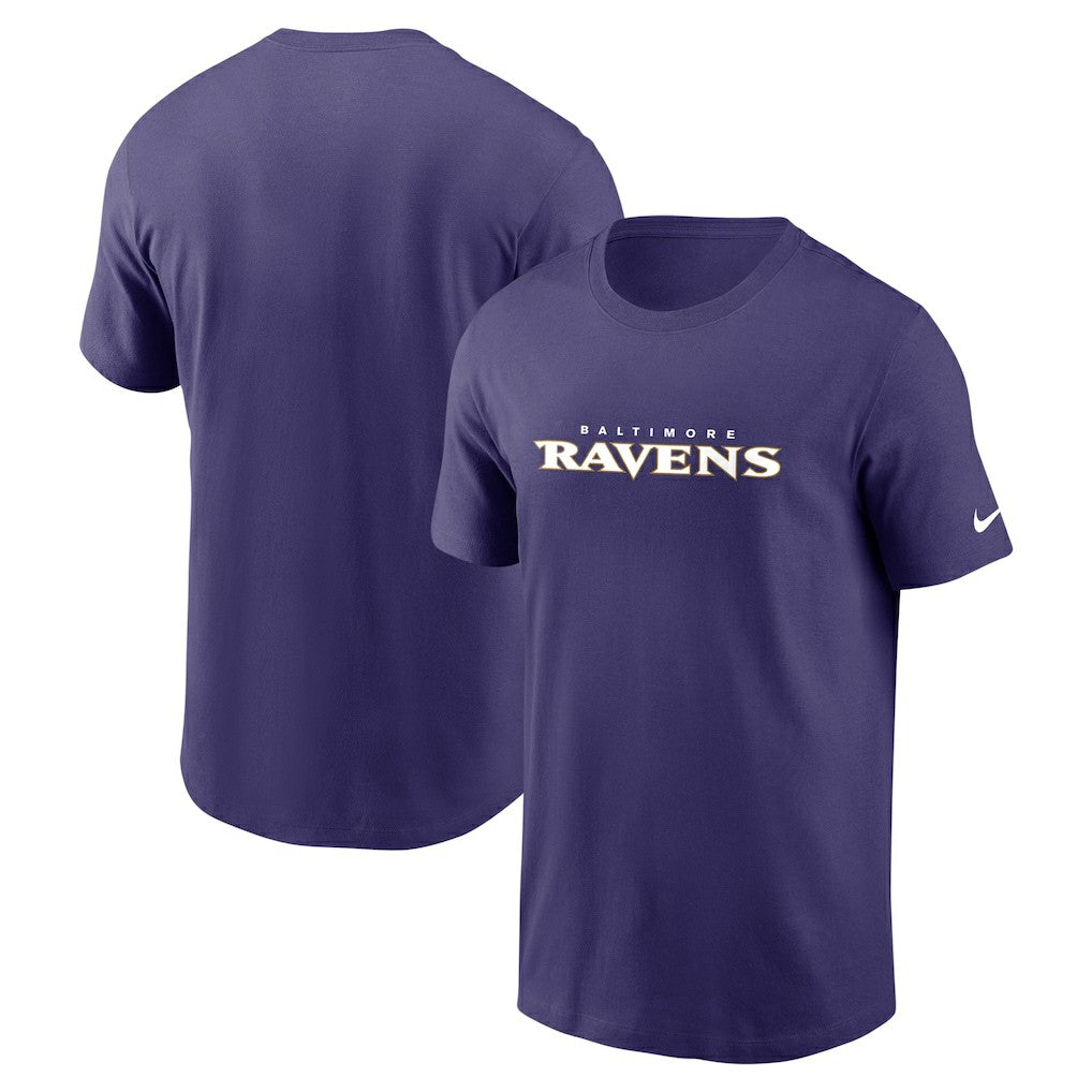 Baltimore Ravens Team Wordmark Essential T-Shirt Purple | Nike for Sale