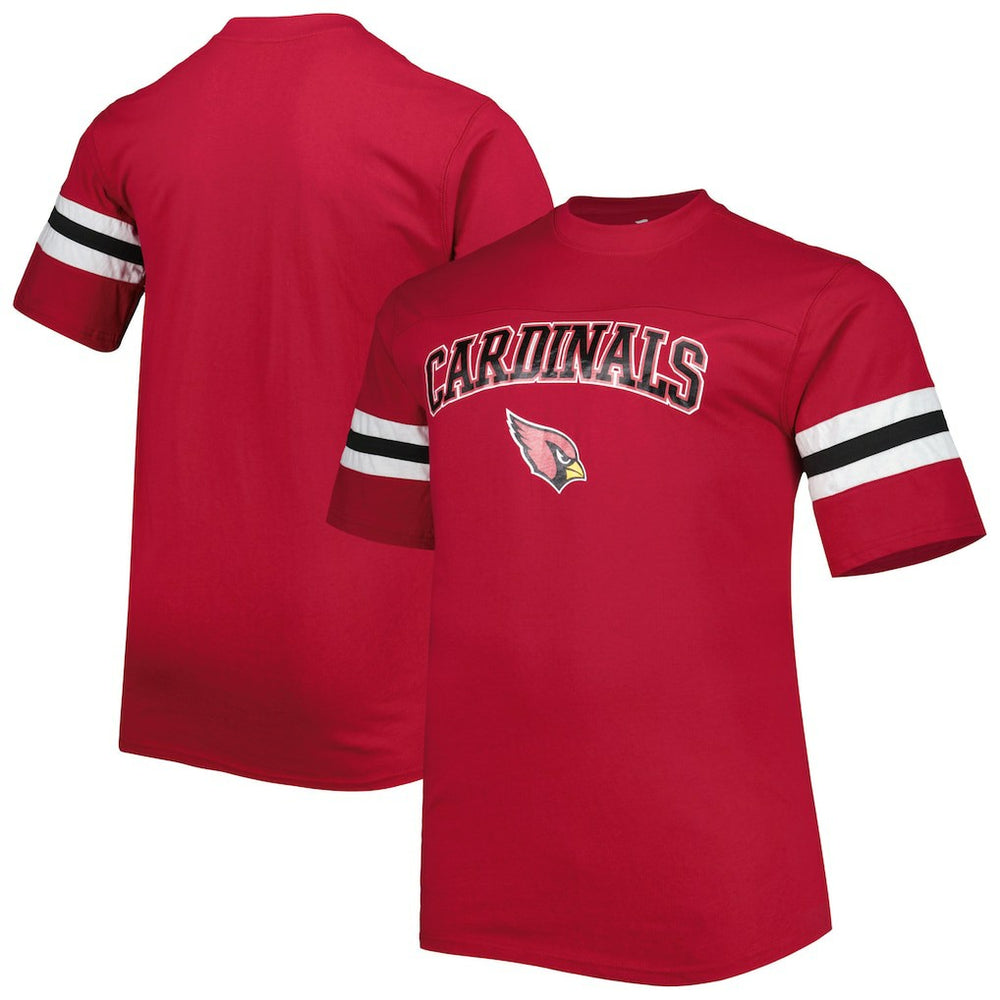 Arizona Cardinals Big & Tall Arm Stripe T-Shirt Cardinal | NFL