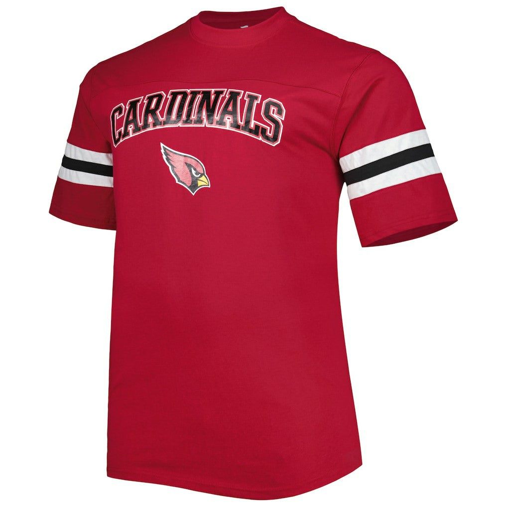 Arizona Cardinals Big & Tall Arm Stripe T-Shirt Cardinal | NFL