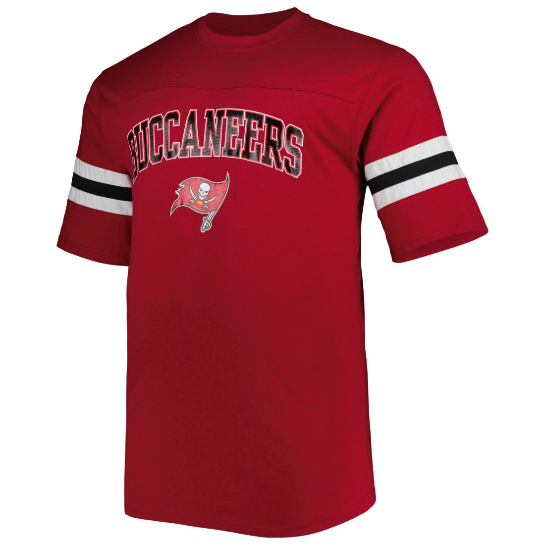 Tampa Bay Buccaneers Big & Tall Arm Stripe T-Shirt Red | NFL