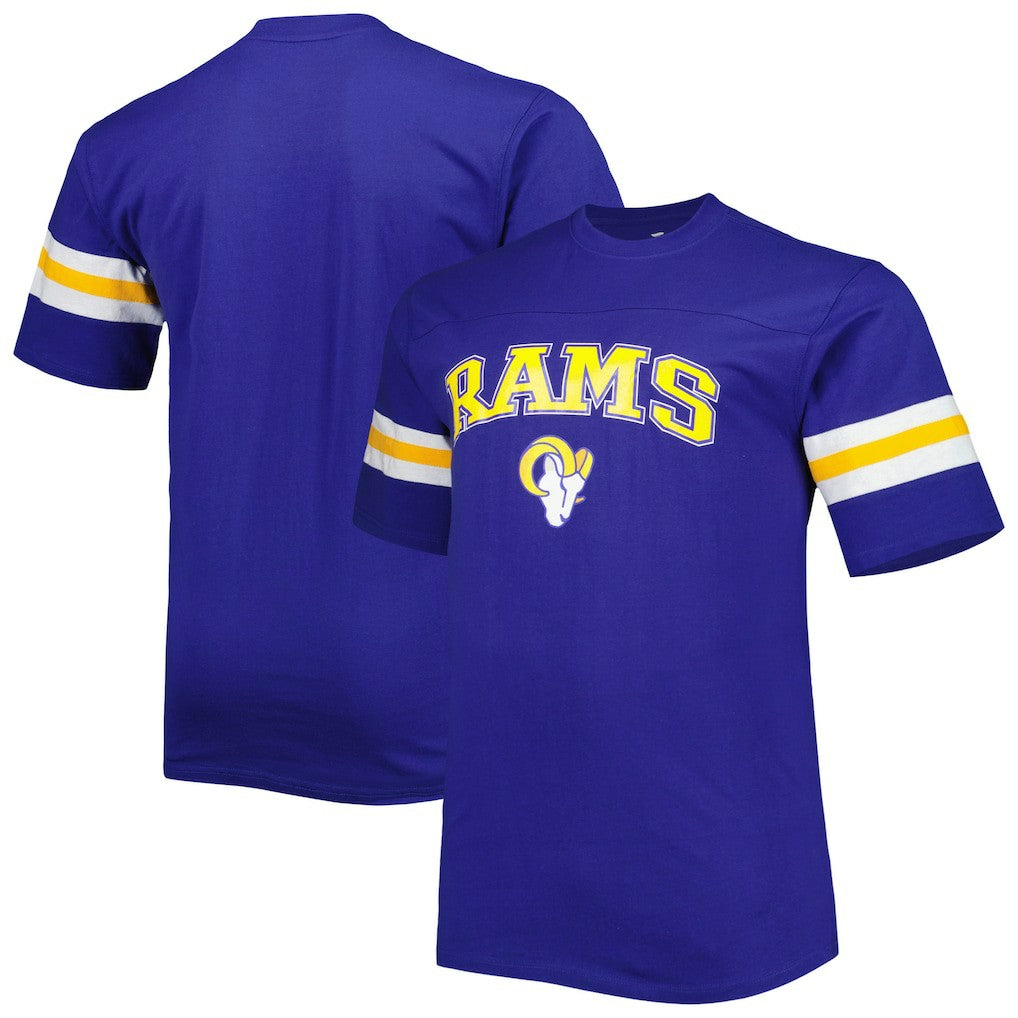 Los Angeles Rams Big & Tall Arm Stripe T-Shirt Royal | NFL