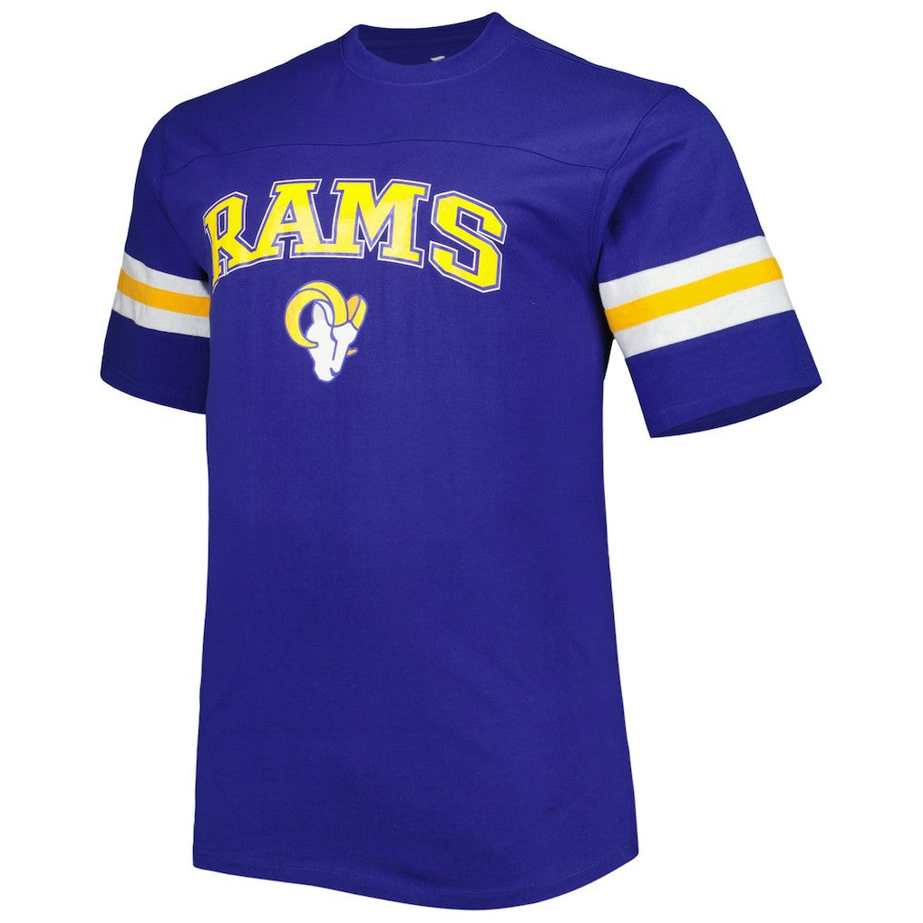 Los Angeles Rams Big & Tall Arm Stripe T-Shirt Royal | NFL