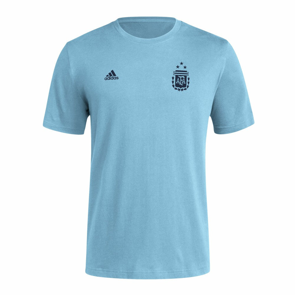 Argentina National Team Crest T-Shirt Light Blue | Adidas