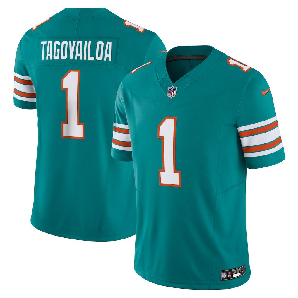 Tua Tagovailoa Miami Dolphins Vapor F.U.S.E. Limited Jersey Aqua | Nike for Sale