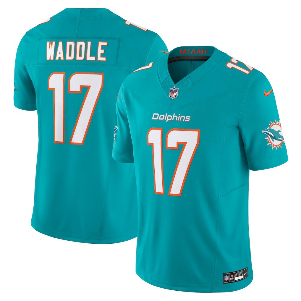 Jaylen Waddle Miami Dolphins Vapor F.U.S.E. Limited Jersey Aqua | Nike for Sale