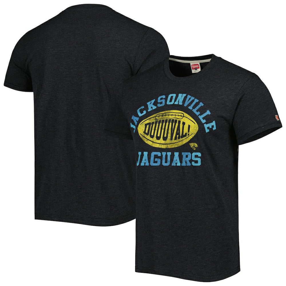 Jacksonville Jaguars Homage Duval Hyper Local Tri-Blend T-Shirt Black | NFL