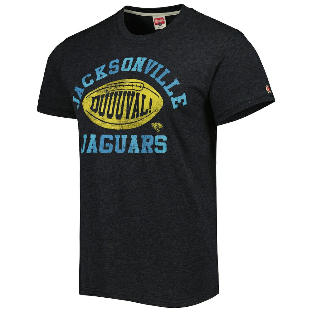 Jacksonville Jaguars Homage Duval Hyper Local Tri-Blend T-Shirt Black | NFL