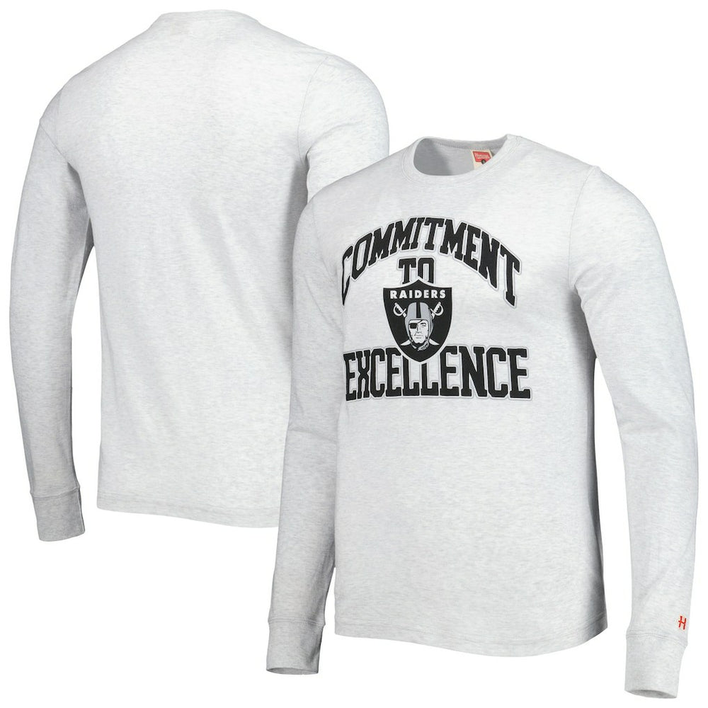 Las Vegas Raiders Homage Hyper Local Tri-Blend Long Sleeve T-Shirt Ash | NFL