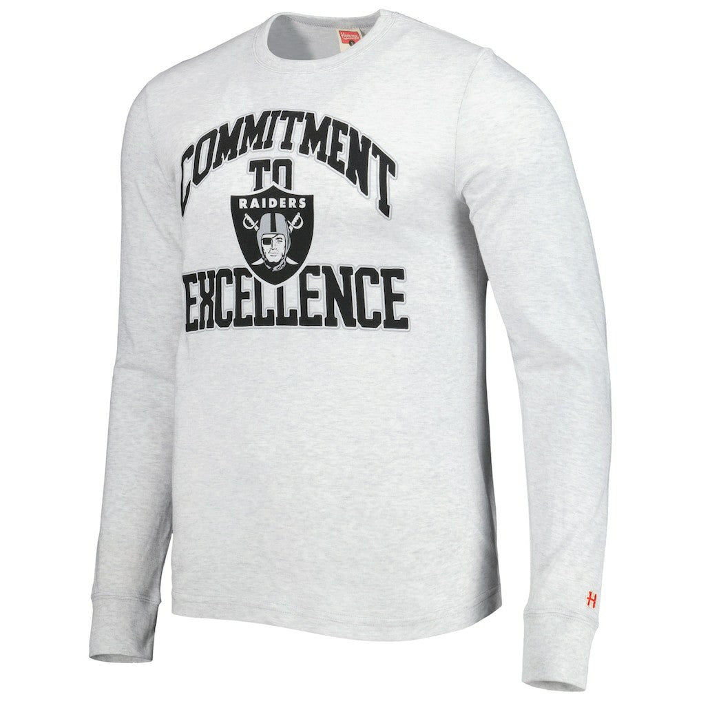 Las Vegas Raiders Homage Hyper Local Tri-Blend Long Sleeve T-Shirt Ash | NFL