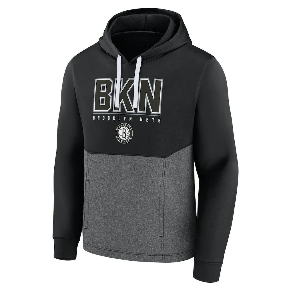 Brooklyn Nets Successful Tri-Blend Pullover Hoodie Black - NBA