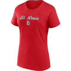 St. Louis Cardinals Fanatics Women's Script T-Shirt & Shorts Combo Set - MLB
