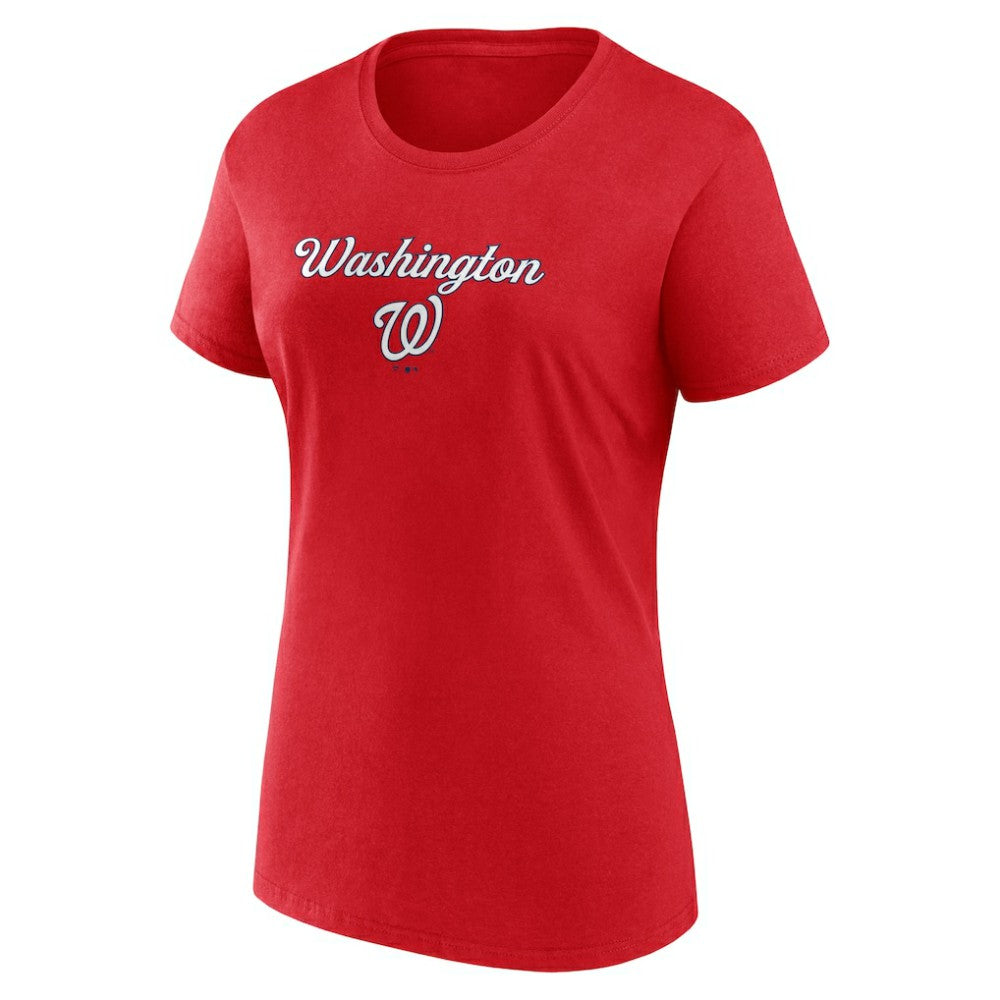 Washington Nationals Fanatics Women's Script T-Shirt & Shorts Combo Set - MLB