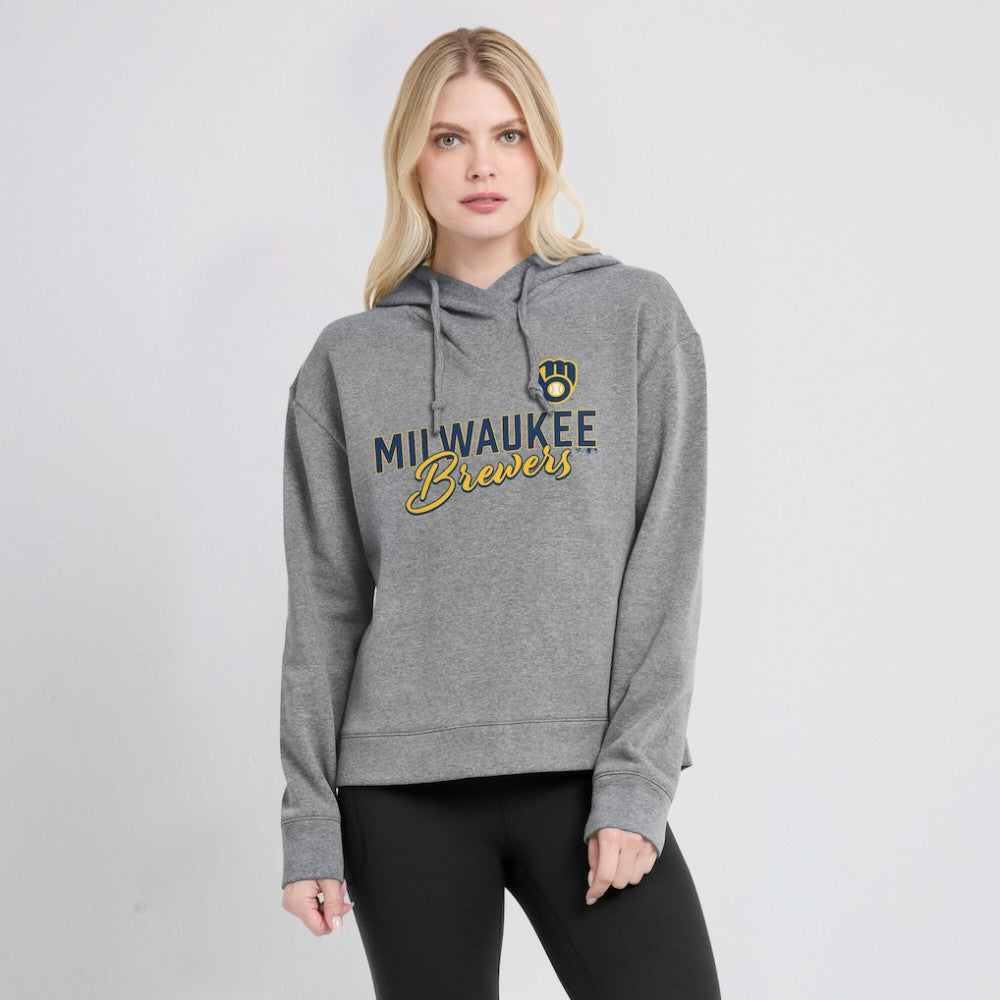 Milwaukee Brewers Fanatics Women's Script Favorite Lightweight Pullover Hoodie - MLB