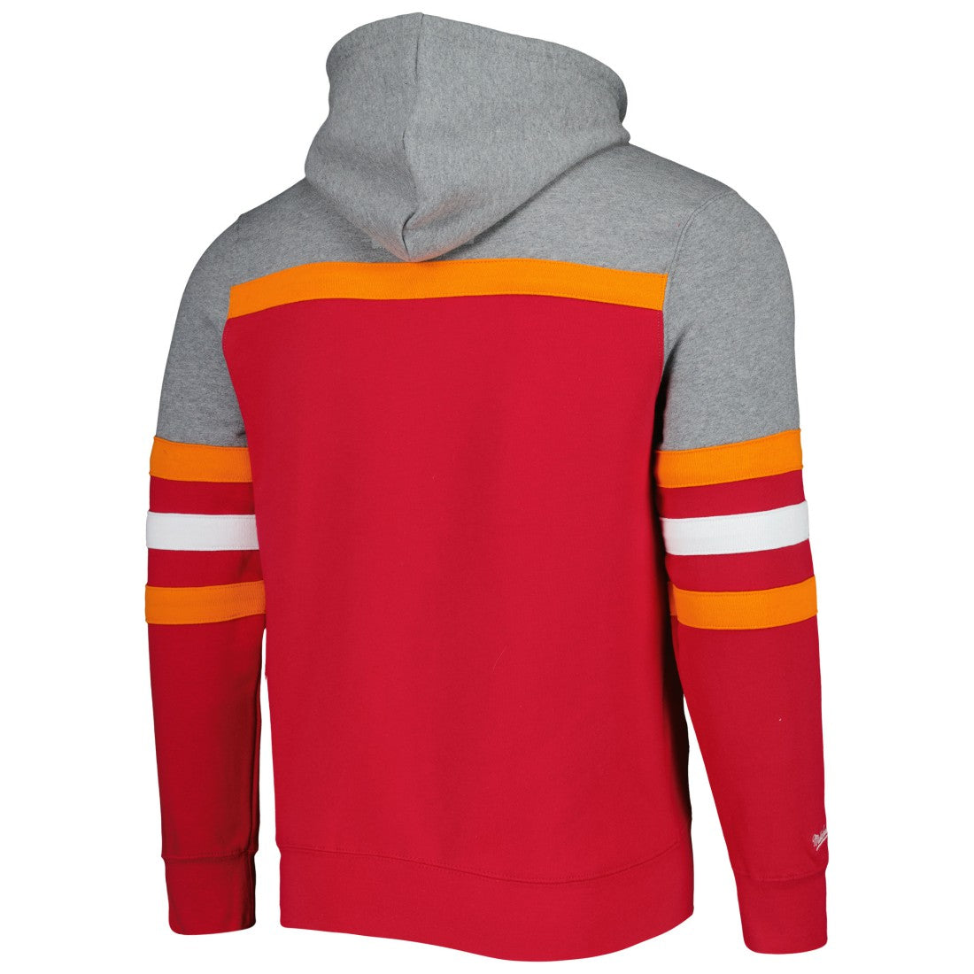 Tampa Bay Buccaneers Head Coach Pullover Hoodie Red/Heathered Gray | Mitchell & Ness