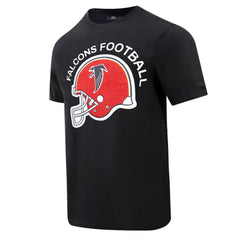 Atlanta Falcons Pro Standard Red Helmet Wordmark T-Shirt Black | NFL