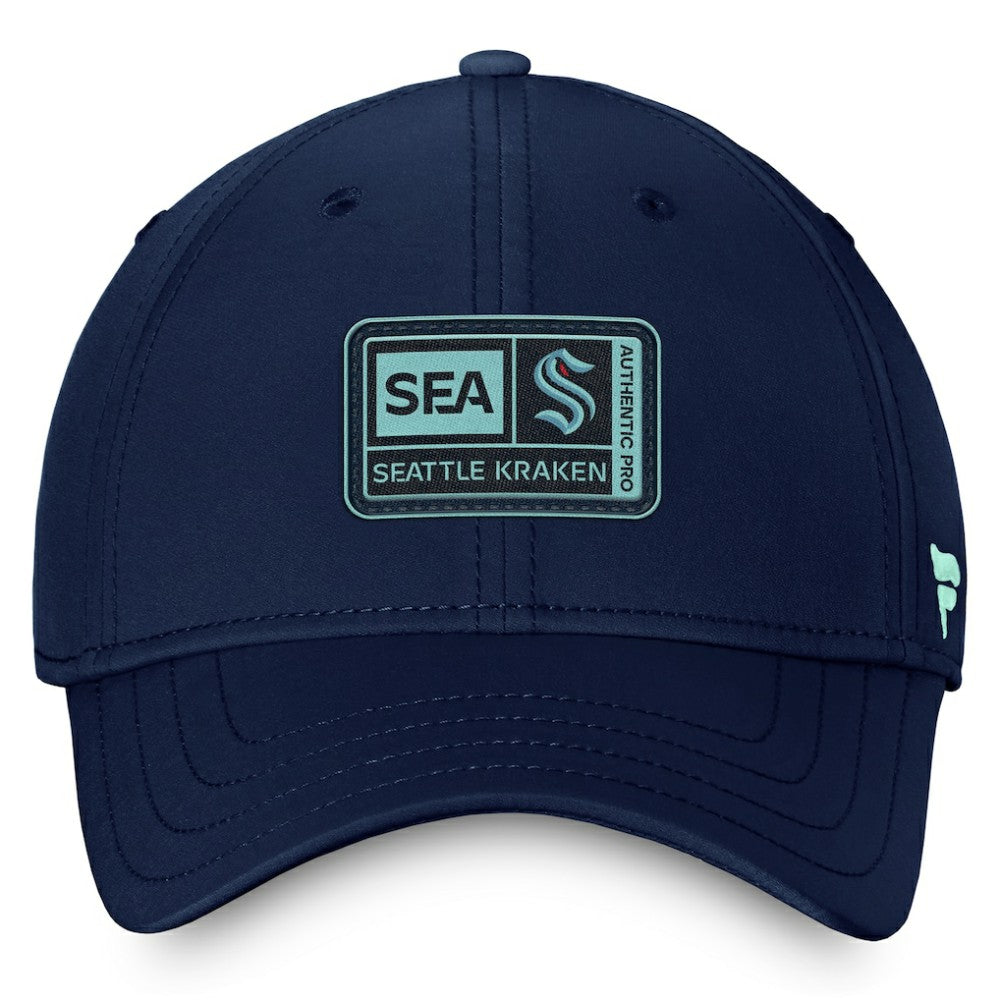 Seattle Kraken Fanatics Authentic Pro Training Camp Flex Hat – Deep Sea Blue - NHL