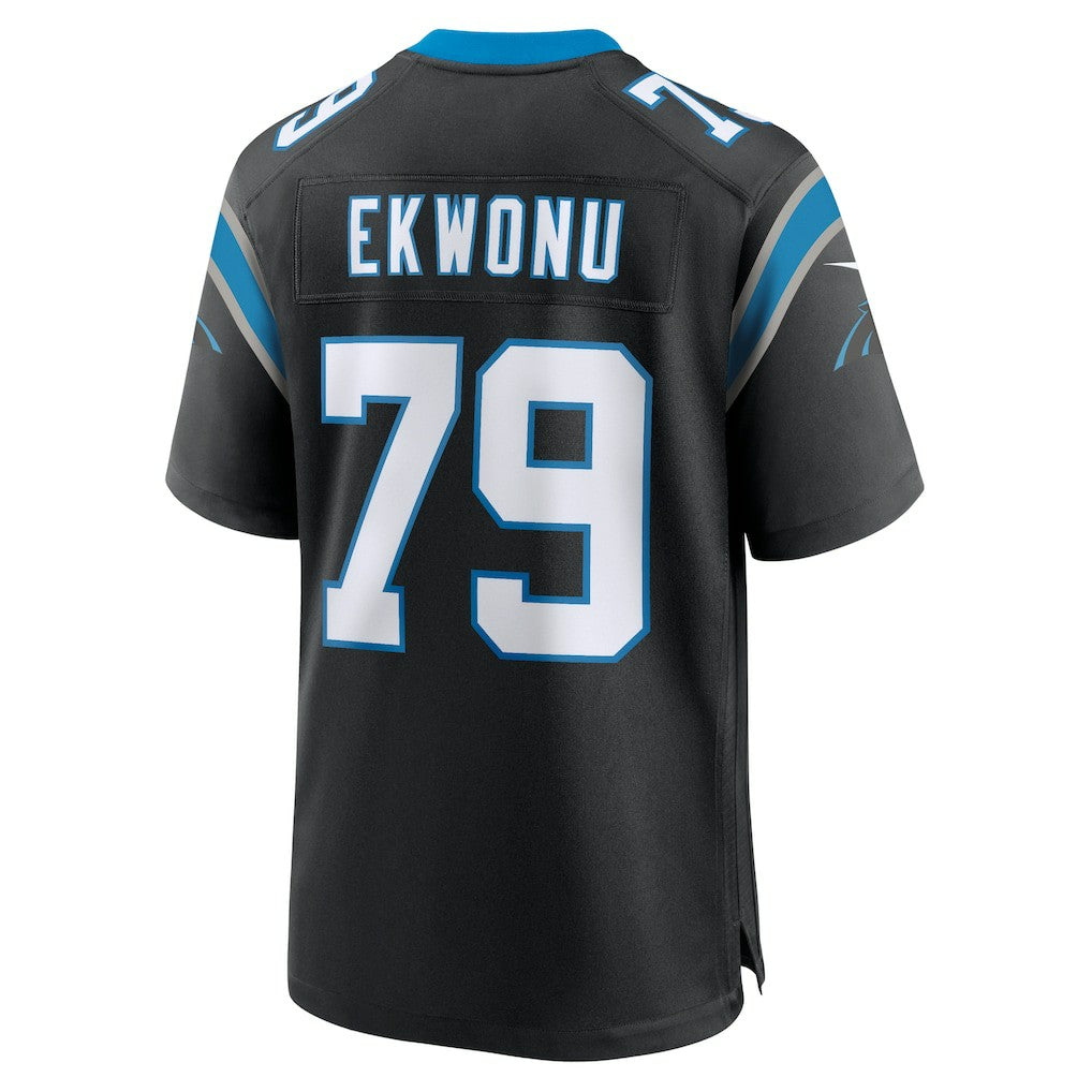 Ikem Ekwonu Carolina Panthers Game Jersey Black | Nike for Sale