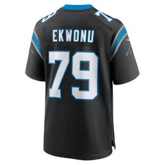 Ikem Ekwonu Carolina Panthers Game Jersey Black | Nike for Sale