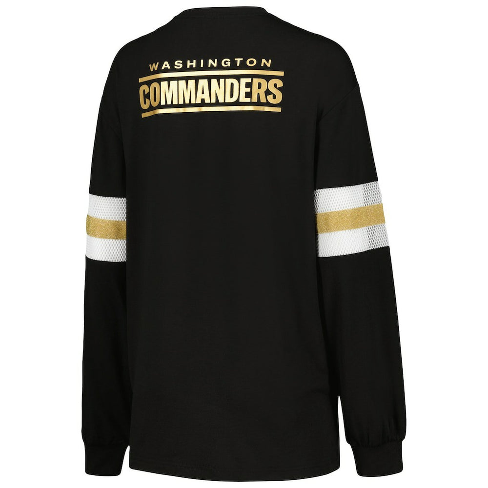 Washington Commanders The Wild Collective Women's Long Sleeve T-Shirt Black | NFL