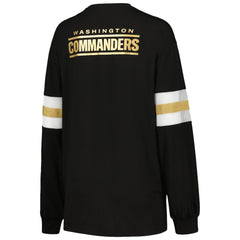Washington Commanders The Wild Collective Women's Long Sleeve T-Shirt Black | NFL