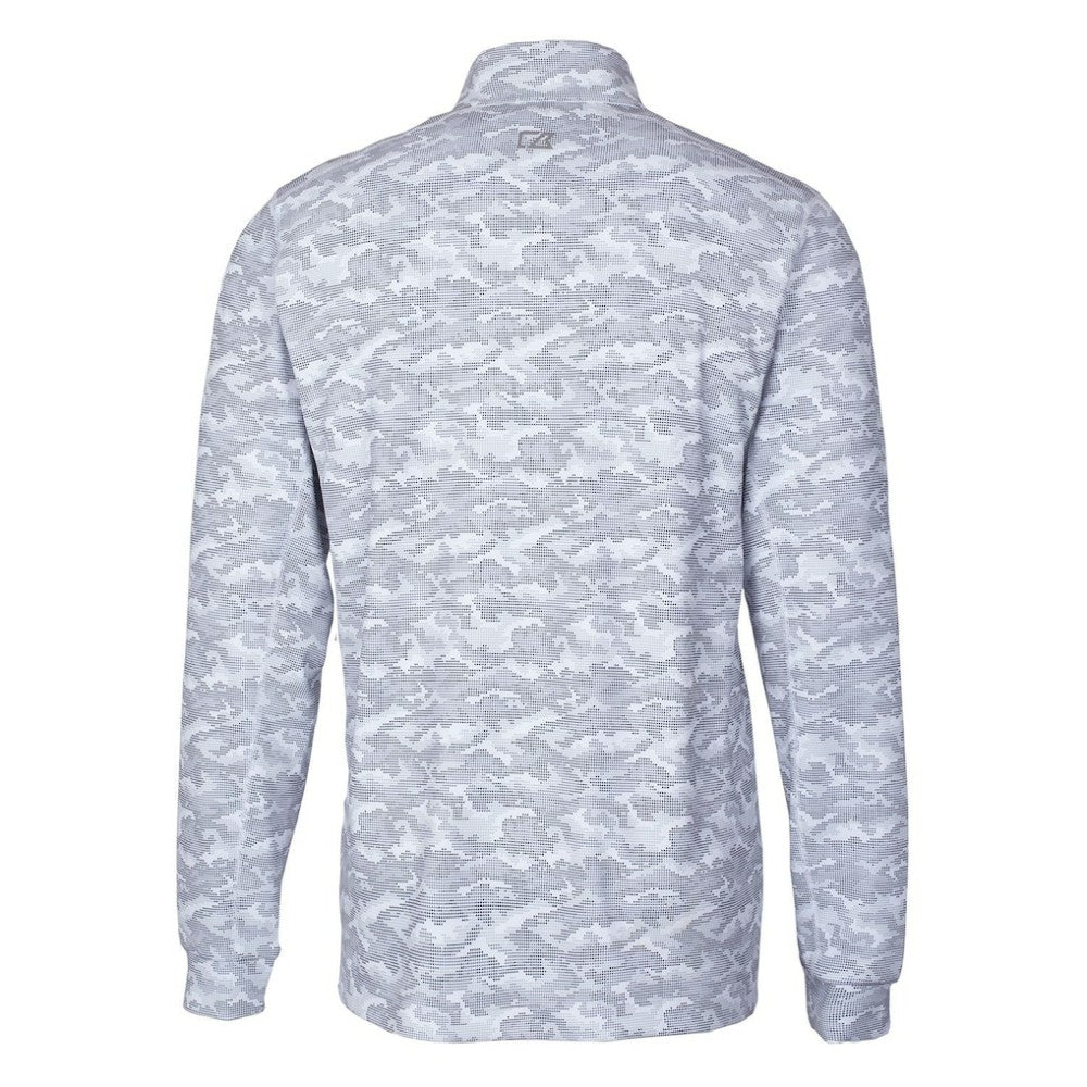 Philadelphia Phillies Cutter & Buck Big & Tall Traverse Camo Print Stretch Quarter-Zip Pullover Top - MLB