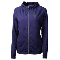 Colorado Rockies Cutter & Buck Women's Adapt Eco Knit Hybrid Recycled Full-Zip Hoodie - MLB