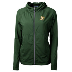 Athletics Cutter & Buck Women's Adapt Eco Knit Hybrid Recycled Full-Zip Hoodie - MLB