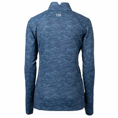 Cleveland Guardians Cutter & Buck Women's Traverse Camo Print Stretch Quarter-Zip Pullover Top - MLB