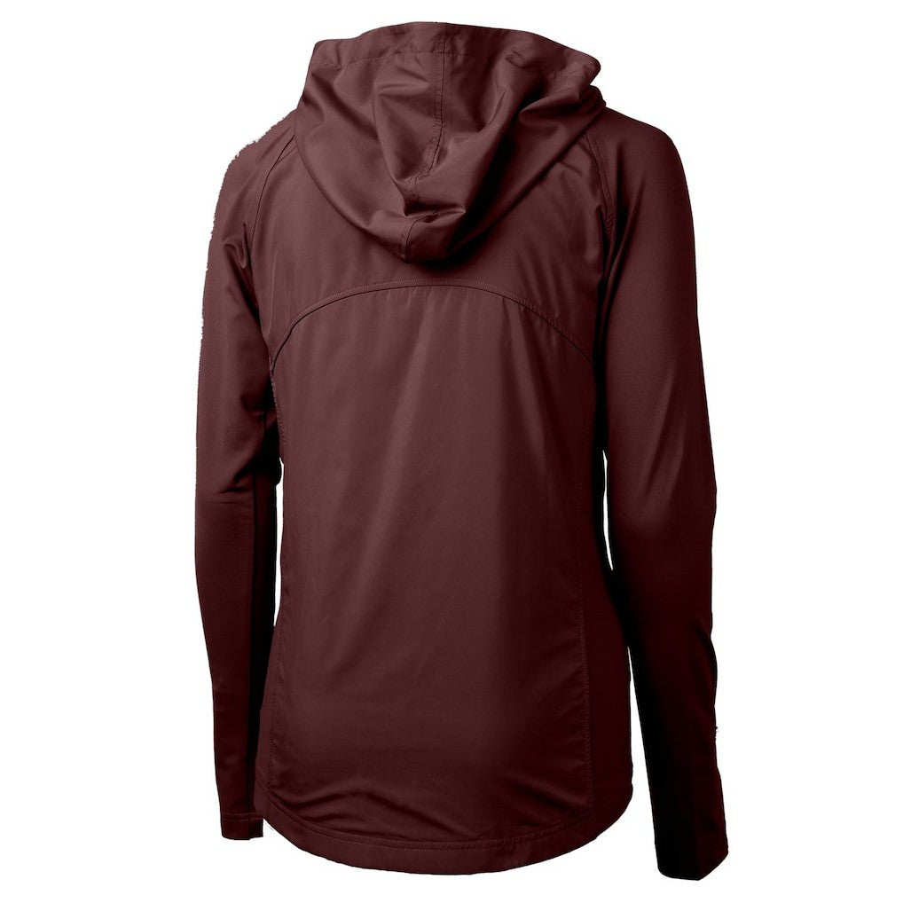 Washington Commanders Cutter & Buck Women's Adapt Eco Knit Hybrid Recycled Full-Zip Hoodie Burgundy | NFL