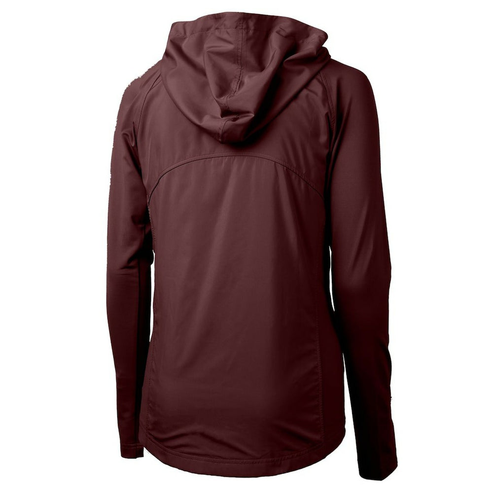 Washington Commanders Cutter & Buck Women's Adapt Eco Knit Hybrid Recycled Full-Zip Hoodie Burgundy | NFL