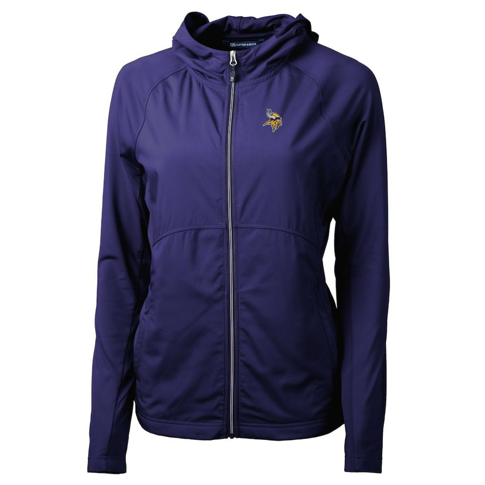 Minnesota Vikings Cutter & Buck Women's Adapt Eco Knit Hybrid Recycled Full-Zip Hoodie Purple | NFL